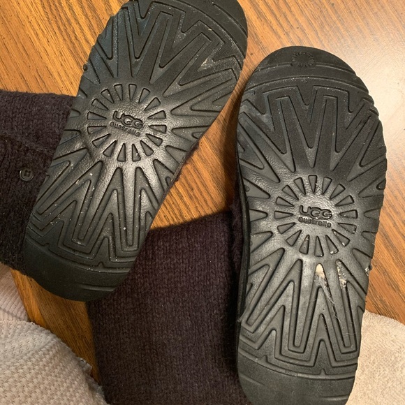 Black Knit Ugg Boots - Picture 4 of 4